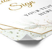 Boho Blush rosa Rosengrün Goldstempel Poster (Ecke)