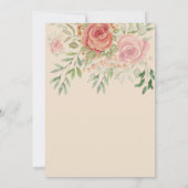 Boho Blush Rose Einladung (Rückseite)