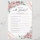 Boho Blush Rose Eukalyptus Alle Augen auf die Brau (Vorderseite)