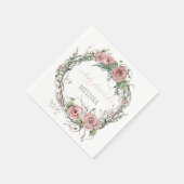 BOHO Blush Rose Floral Baby Girl Dusche Serviette (Ecke)