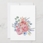 Boho Blush Rose Probe-Dinner-Einladung Einladung (Rückseite)