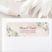 Boho Blush Rose Rücksendeadresse (Insitu)