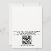 Boho-Blush-Rot-Blumen-Geweih-Totenkopf-QR-Code-Hoc Einladung (Rückseite)