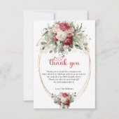 Boho-Blush-Rot-Grün-Babyshower-Dankeskarten Dankeskarte (Vorderseite)