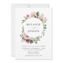 Boho-Blush- und Pink-Frühlings-Aquarell-Blumenhoch