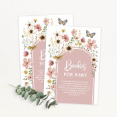 Boho Blush Wildblume Wiese Books for Baby Girl Begleitkarte
