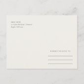 BOHO BLUSH WREATH FLORAL LAND SAVE THE DATE ANKÜNDIGUNGSPOSTKARTE (Rückseite)