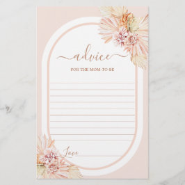 Boho Blush Wüstenempfehlung für Mama als Karte