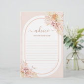 Boho Blush Wüstenempfehlung für Mama als Karte (Stehend Vorderseite)