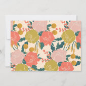 Boho Blush Yellow Botanische Blume Personalisiert Mitteilungskarte (Rückseite)