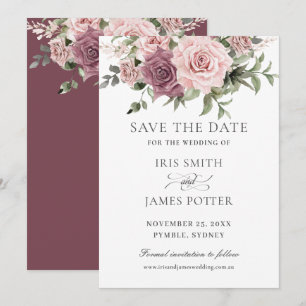 Boho-Blush-Zimt-Rosen-Blumen-Hochzeit Save The Date