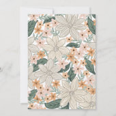 Boho Blüte, handgezeichnete Blume Save the Date (Rückseite)