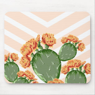 Boho Blüte prickly Birne Cactus & Chevrons Mousepad