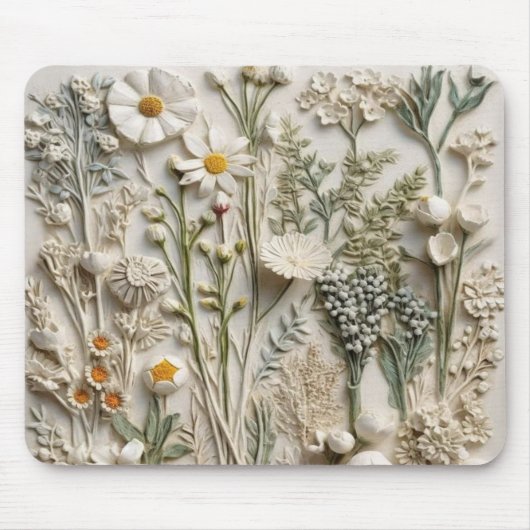 Boho-Blüten Mousepad (Vorne)