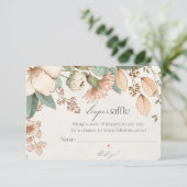 Boho Blütenblatt Tombola Einladung einfügen (Stehend Vorderseite)