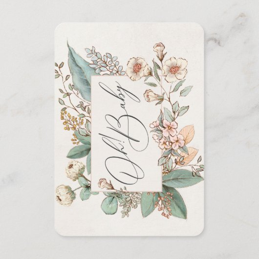 Boho Blütenblatt Tombola Einladung einfügen (Rückseite)