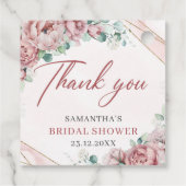 Boho blütendes Brautparty Geschenkanhänger (Rückseite)