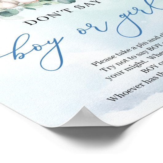 Boho Blütenelefant Sage nicht JUGEND oder MÄDCHEN Poster (Ecke)