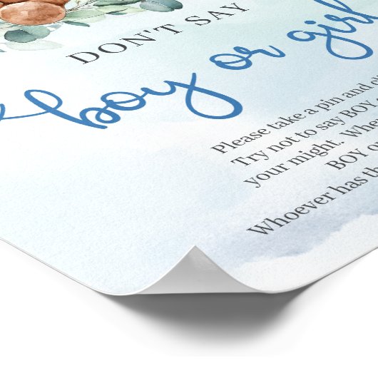 Boho Blütenelefant Sage nicht JUGEND oder MÄDCHEN Poster (Ecke)