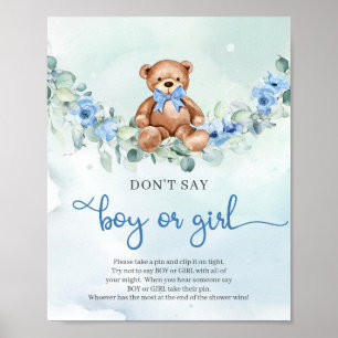 Boho Blütenelefant Sage nicht JUGEND oder MÄDCHEN Poster