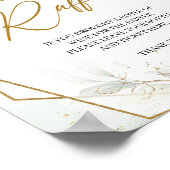 Boho blütengrüne Umgebung Goldrahmen Weinroute Wei Poster (Ecke)