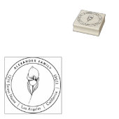 Boho Blütenhandgezeichnet Lily Briefmarke Gummistempel (Stempel)