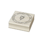 Boho Blütenhandgezeichnet Lily Briefmarke Gummistempel (Stempel)