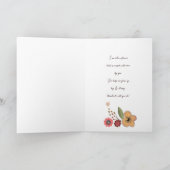 Boho Blütenröte Mütter Tag zeichnend Karte (Innenseite)