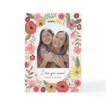 Boho Blütenröte Mütter Tag zeichnend