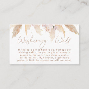 Boho Blütenwunsch gut Brautparty Beilage Karte