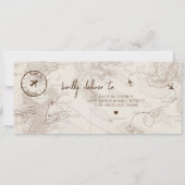 Boho Boarding Pass Hochzeit in Urlaubsort Einladung (Rückseite)