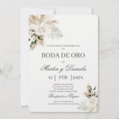 Boho boda de oro einladung (Vorderseite)