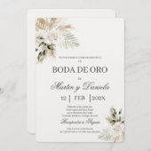 Boho boda de oro einladung (Vorne/Hinten)