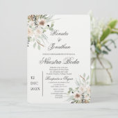 Boho boda en español einladung (Stehend Vorderseite)