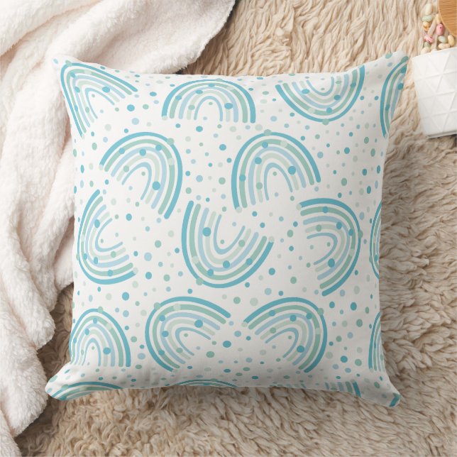 Boho-Bogen-Geometrisches Muster Kissen (Decke)