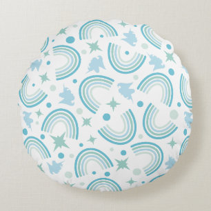 Boho-Bogen-Geometrisches Muster Rundes Kissen