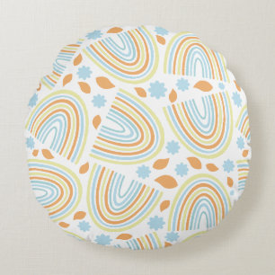 Boho-Bogen-Geometrisches Muster Rundes Kissen
