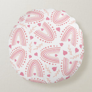 Boho-Bogen-Geometrisches Muster Rundes Kissen