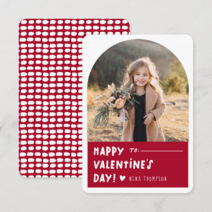 Boho-Bogen-Kinder-Foto-Klassenzimmer Valentinstag Dankeskarte