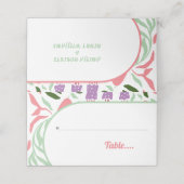 Boho-Bogen mit Retro-Ästen und Blume Hochzeit Platzkarte (Außenseite Aufgefaltet)