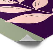 Boho-Bogen Moderne Kunst Minimalistischer Botanisc Poster (Ecke)