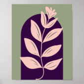 Boho-Bogen Moderne Kunst Minimalistischer Botanisc Poster (Vorne)