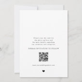 Boho-Bogen moderne QR-Code-Foto-Hochzeit Save The Date (Rückseite)