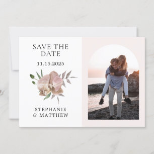 Boho-Bogen-Staub-Orchideen-Foto-Hochzeit Save The Date
