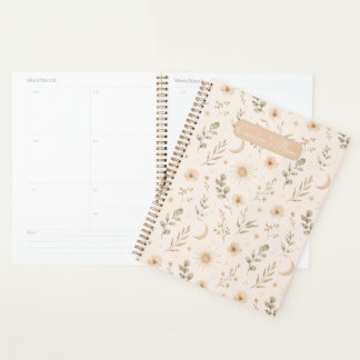 Boho-Boheme-Blumen-Mond-Sonne-Botanik Planer