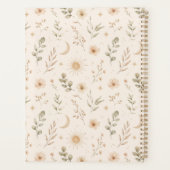 Boho-Boheme-Blumen-Mond-Sonne-Botanik Planer (Rückseite)