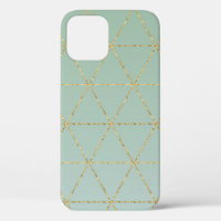 Boho Bohemian Chic Gold & Minze Geometrisch Glamou