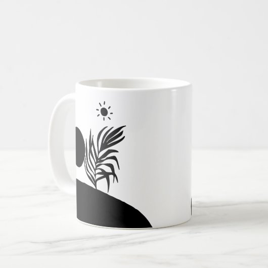 boho bohemian floral sun moon kaffeetasse (Vorderseite Links)