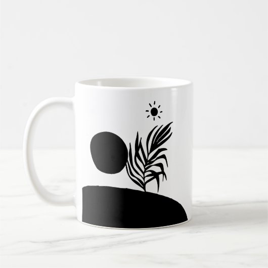 boho bohemian floral sun moon kaffeetasse (Links)