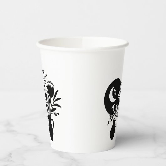 Boho bohemian floral sun moon pappbecher (Links)